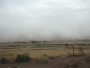 burza piaskowa w drodze do Marrakeszu 